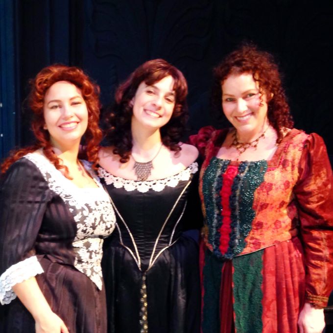 Debbi Irvine (right) with two other chorus members